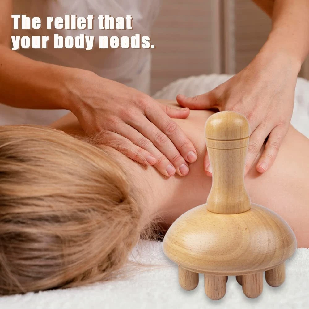 Wooden Mushroom Manual Massage - Health With Wellness ulasan dan harga