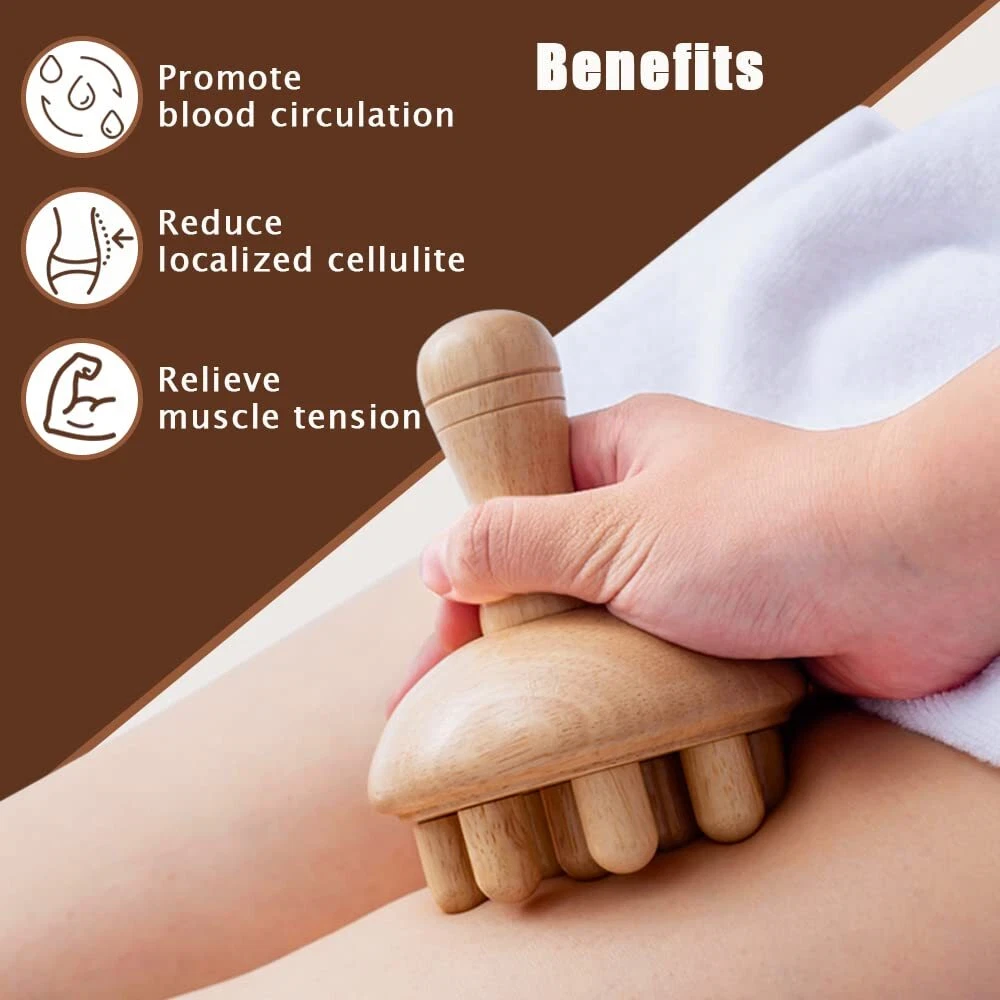 Wooden Mushroom Manual Massage - Health With Wellness ulasan dan harga