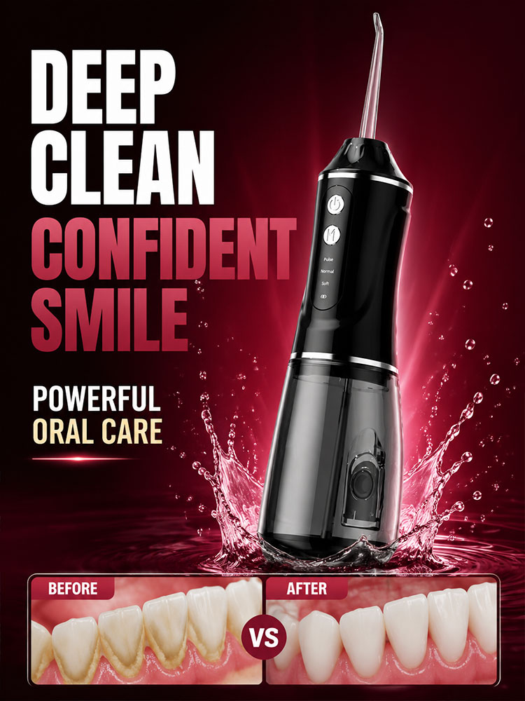Portable Oral Irrigator with 3 - Oral Irrigator Flosser ulasan dan harga