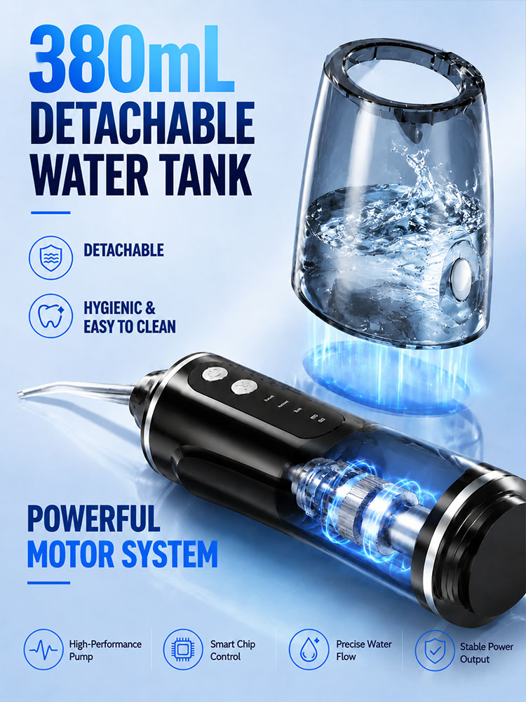 Portable Oral Irrigator with 3 - Oral Irrigator Flosser ulasan dan harga