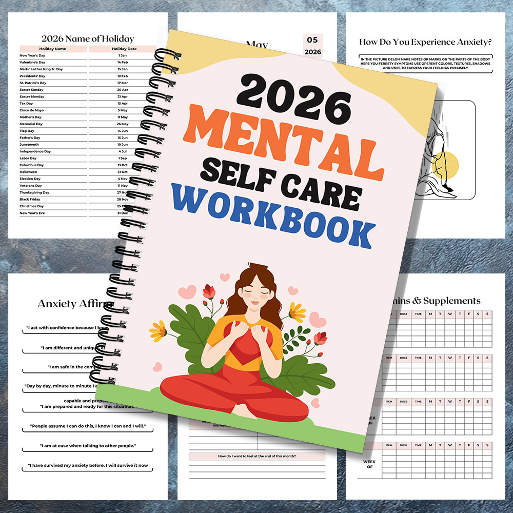 1PC 2026 Mindful Mental Self-C - Health Wellness Journal ulasan dan harga